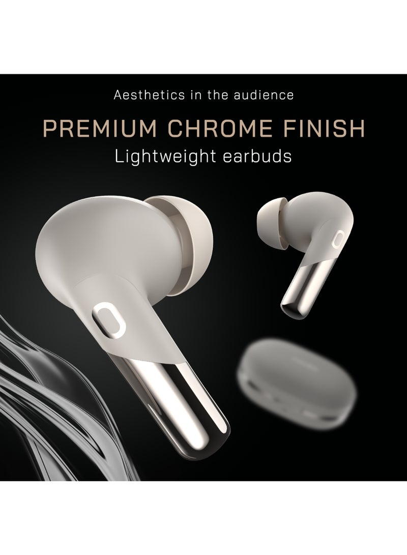 Noise Newly Launched Buds Xero Truly Wireless in-Ear Earbuds with Adaptive Hybrid ANC Up to 50dB to Detect Sound Environment, in-Ear Detection, Sound+ Algorithm, 12.4MM Driver, BT v5.3 Chrome Beige  - Image 3