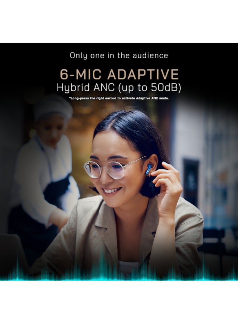 Noise - Newly Launched Buds Xero Truly Wireless in-Ear Earbuds with Adaptive Hybrid ANC Up to 50dB to Detect Sound Environment, in-Ear Detection, Sound+ Algorithm, 12.4MM Driver, BT v5.3 Chrome Blue - Image 1