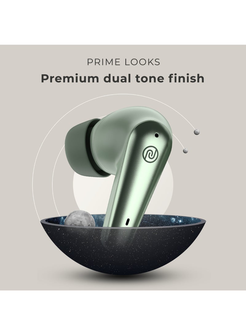 Noise - Buds X Prime in-Ear Truly Wireless Earbuds with 120H of Extended Playtime, ENC for Clear Calling, Instacharge(10 min=200 min),Modern Dual Tone Finish, 11mm Driver, BT v5.3 Sheen Green - Image 1
