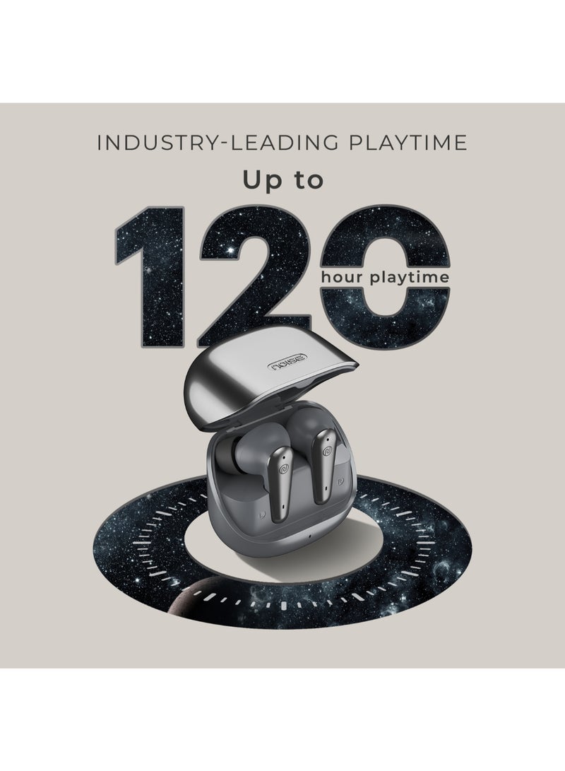 Noise - Buds X Prime in-Ear Truly Wireless Earbuds with 120H of Extended Playtime, ENC for Clear Calling, Instacharge(10 min=200 min),Modern Dual Tone Finish, 11mm Driver, BT v5.3 Silver/Grey - Image 1
