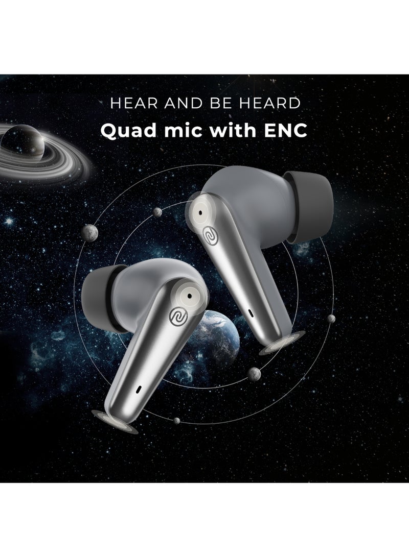 Noise - Buds X Prime in-Ear Truly Wireless Earbuds with 120H of Extended Playtime, ENC for Clear Calling, Instacharge(10 min=200 min),Modern Dual Tone Finish, 11mm Driver, BT v5.3 Silver/Grey - Image 1