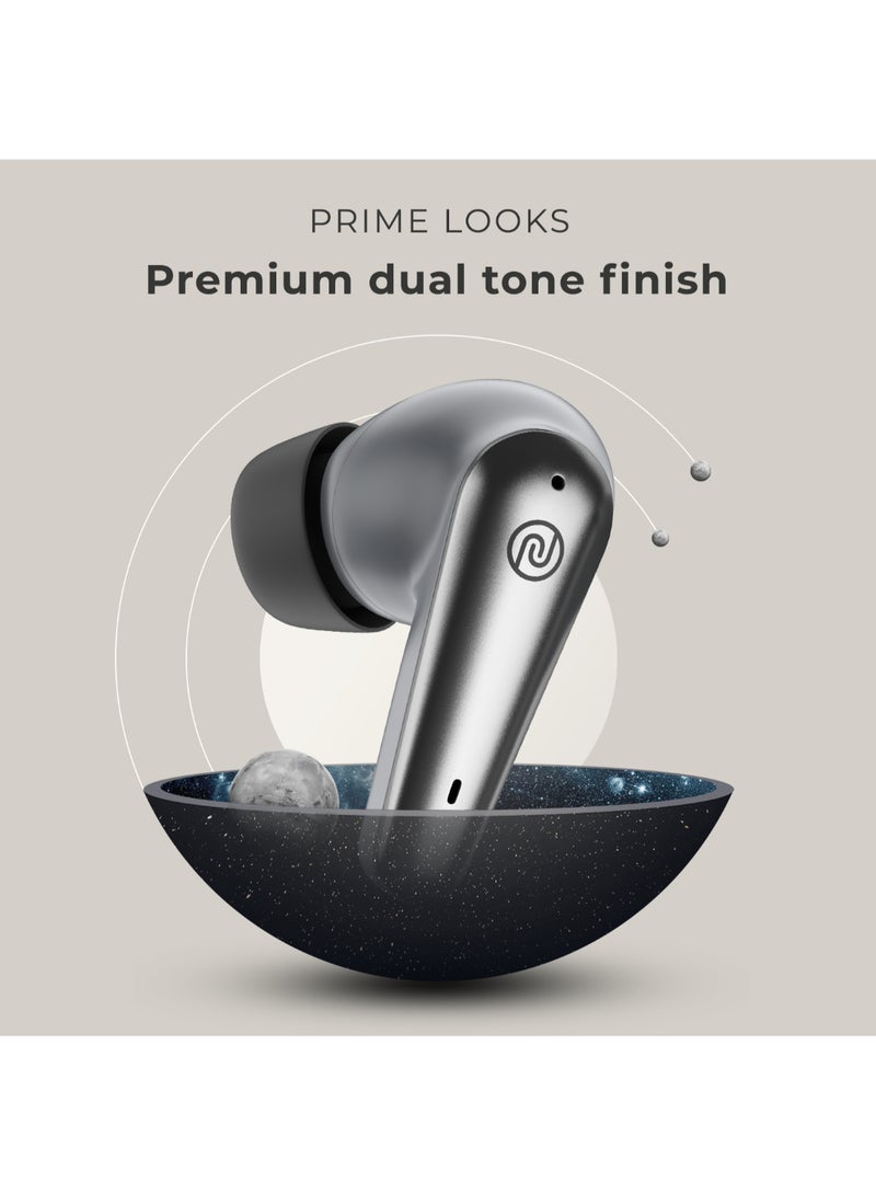 Noise - Buds X Prime in-Ear Truly Wireless Earbuds with 120H of Extended Playtime, ENC for Clear Calling, Instacharge(10 min=200 min),Modern Dual Tone Finish, 11mm Driver, BT v5.3 Silver/Grey - Image 1