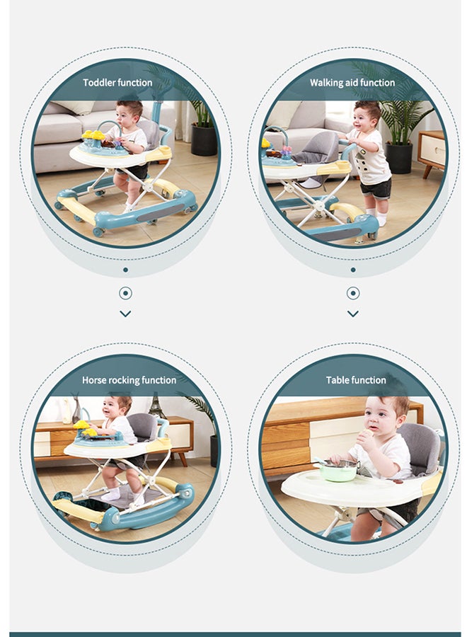 Baby U-shaped Foldable Anti-O-Leg Multi-Function Hand Walker With Music
