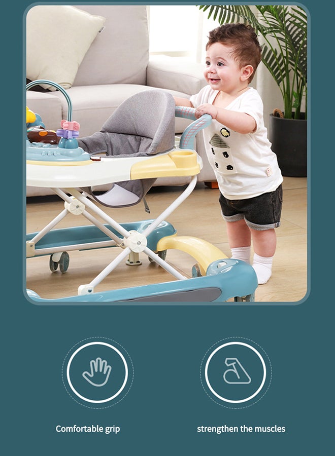Baby U-shaped Foldable Anti-O-Leg Multi-Function Hand Walker With Music