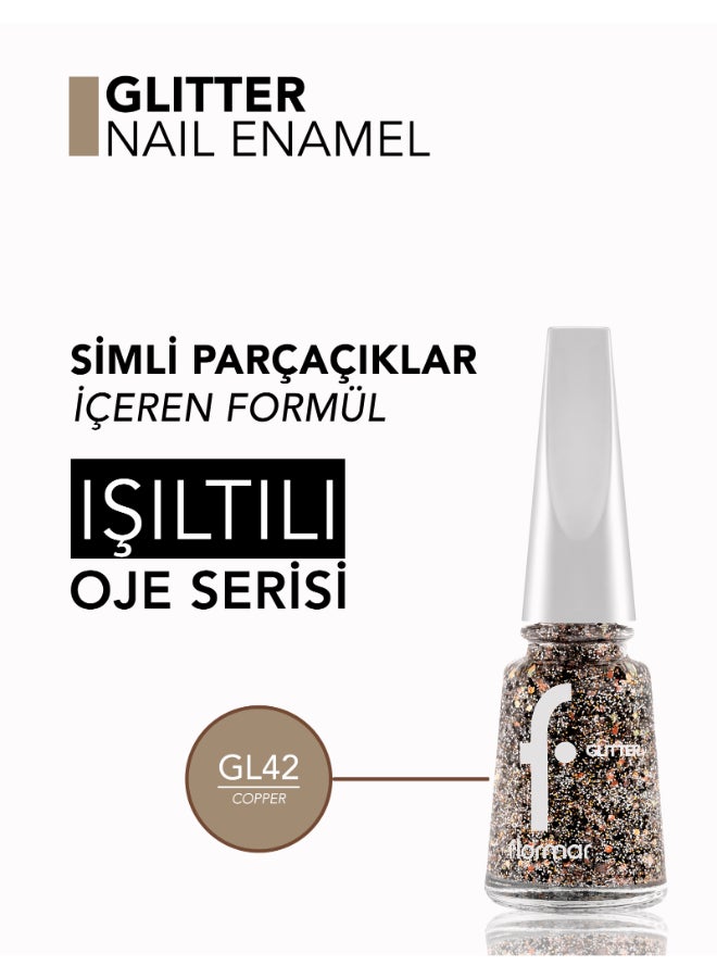 flormar Glitter Nail Enamel - 42 Copper - Image 5