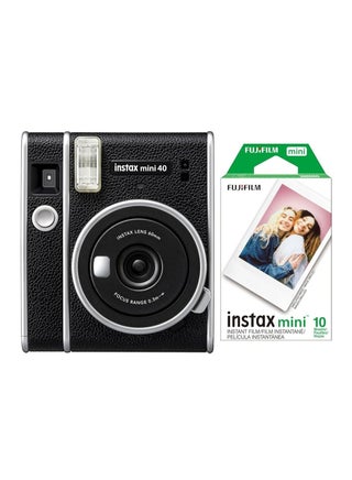 Instax Mini 40 Instant Camera, Black with 10 Mini Sheet - pnsku/N70126960V/45/_/1730796430/ce84d2fc-4630-4aeb-8744-7824351320f1