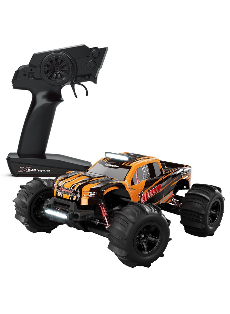 مايتويز Mytoys Typhoon 1:10 RC Cars, Hobby Grade 4WD 60+ KM/H Fast Speed Remote Control Truck, All Terrain Off Road Electric Buggy with 2500 mAh Modular Battery for Adults and Boys (Advanced Modding Support)  - Image 1
