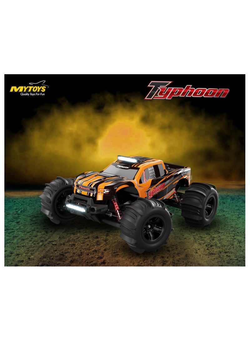 مايتويز Mytoys Typhoon 1:10 RC Cars, Hobby Grade 4WD 60+ KM/H Fast Speed Remote Control Truck, All Terrain Off Road Electric Buggy with 2500 mAh Modular Battery for Adults and Boys (Advanced Modding Support)  - Image 5