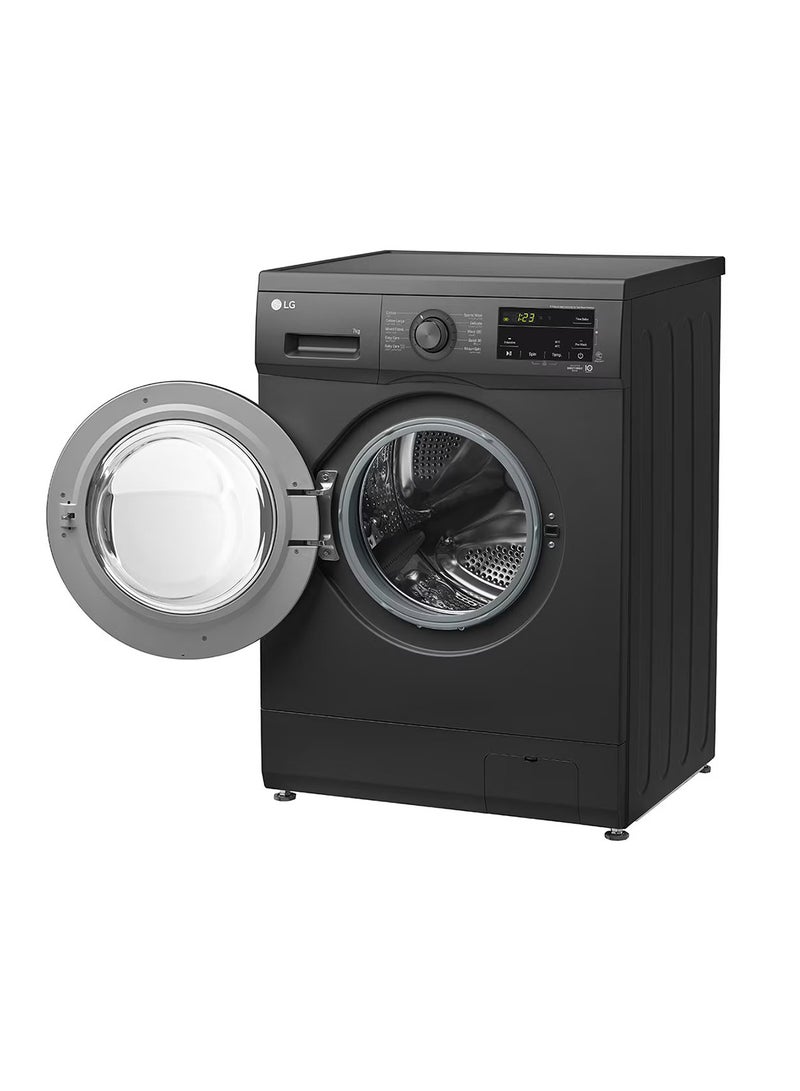 LG - 2023 7kg Front Load Washing Machine, F2J3HYL6J Black - Image 1