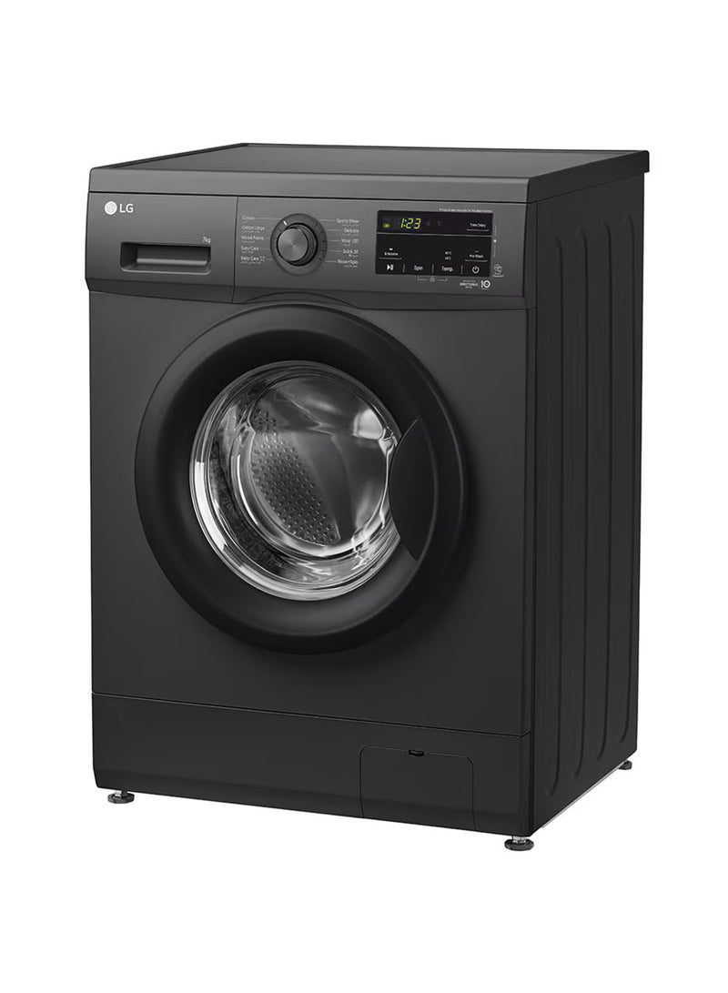 LG - 2023 7kg Front Load Washing Machine, F2J3HYL6J Black - Image 1