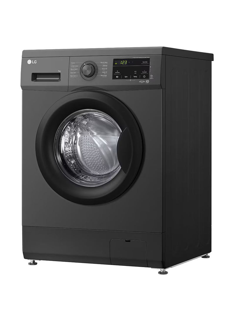 LG - 2023 7kg Front Load Washing Machine, F2J3HYL6J Black - Image 1