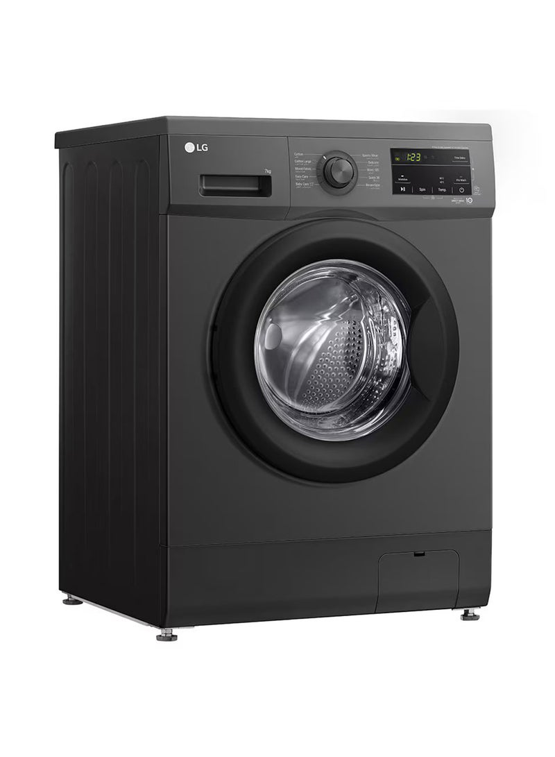 إل جي 2023 7kg Front Load Washing Machine, F2J3HYL6J Black  - Image 3