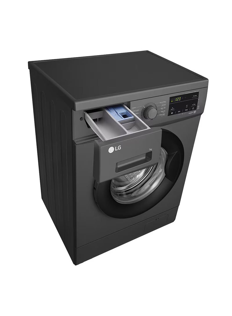 LG - 2023 7kg Front Load Washing Machine, F2J3HYL6J Black - Image 1
