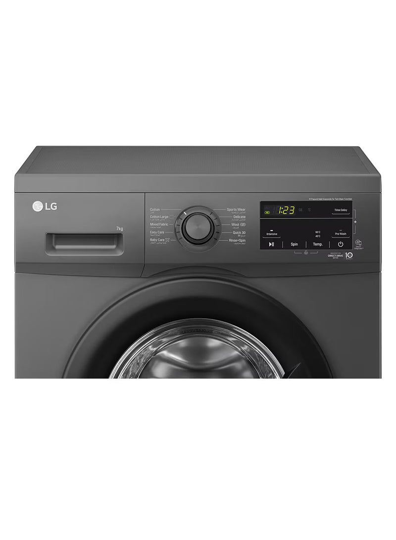 إل جي 2023 7kg Front Load Washing Machine, F2J3HYL6J Black  - Image 4