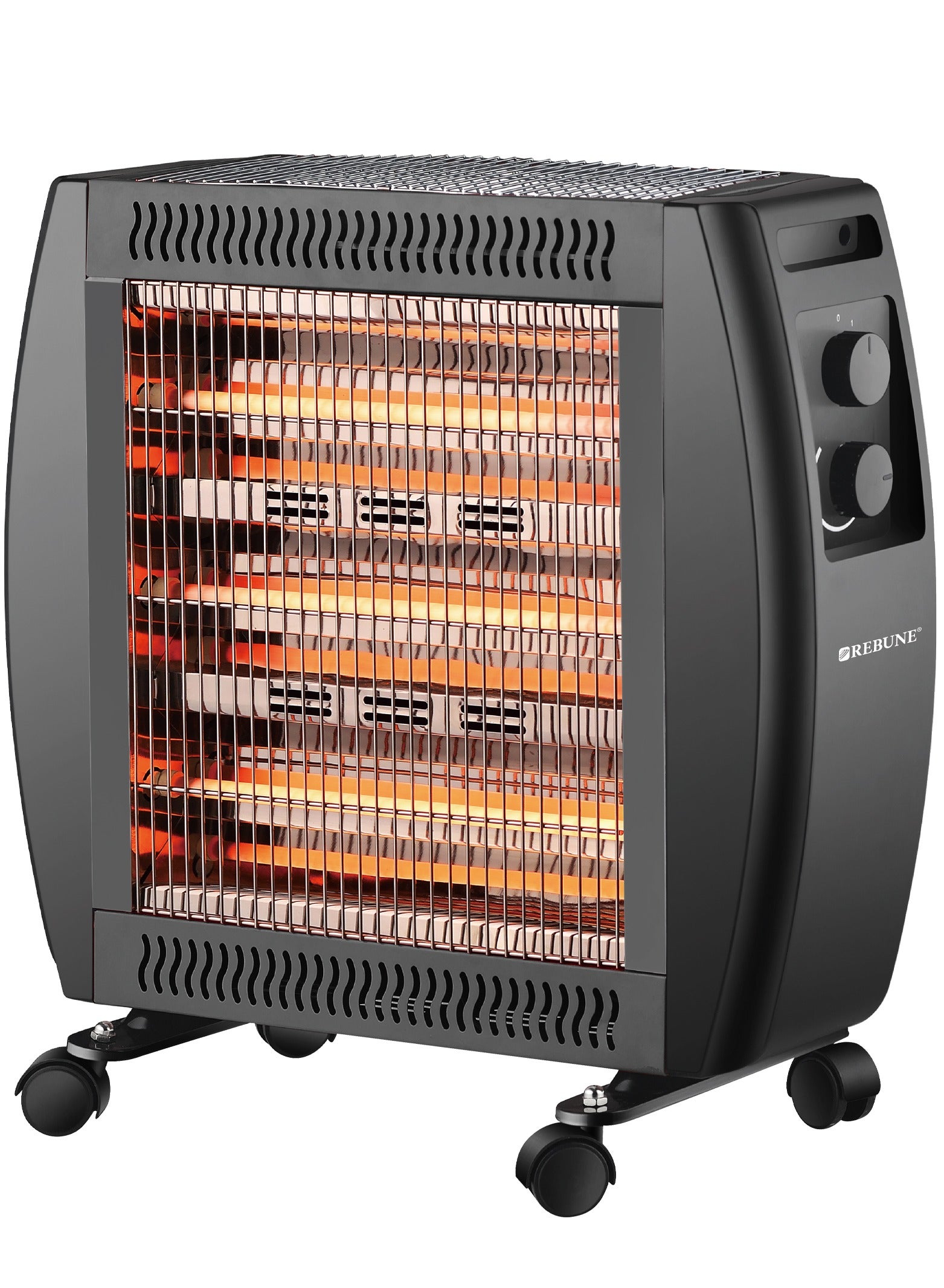 ريبون Quartz Heater With 5 Tubes, Dual Heating Directions 2000 W RE-7-074 Black 