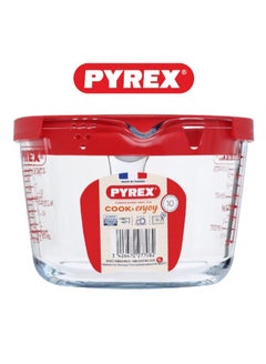 PYREX Pyrex Measuring Jug 1L with Red Lid - Durable & Versatile Kitchen Tool Clear  - Image 3