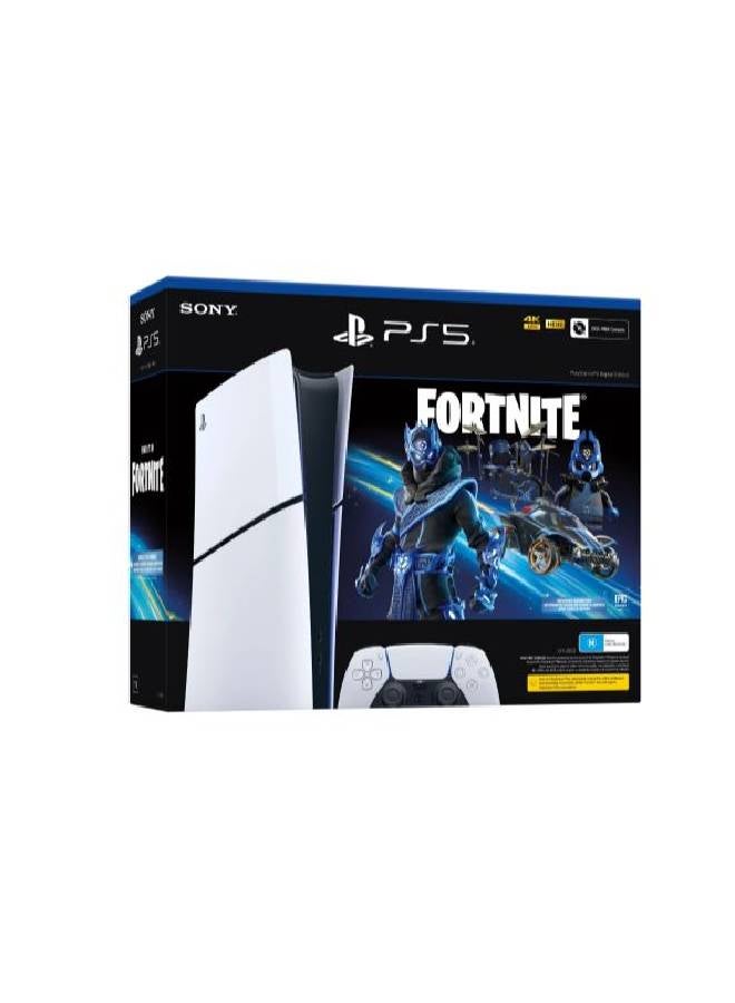 سوني - PlayStation5 Slim Digital Edition (UAE Version) – Fortnite Cobalt Star Bundle - Image 1