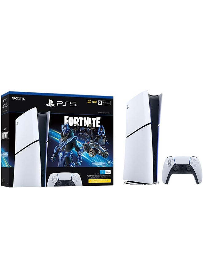 سوني - PlayStation5 Slim Digital Edition (UAE Version) – Fortnite Cobalt Star Bundle - Image 1