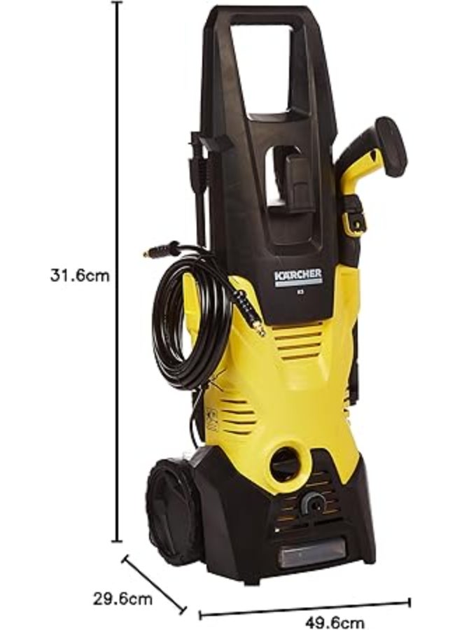 KARCHER High Pressure Washer K3, Perfect For Bicycles, Garden Fences And Motorcycles Yellow & Black  - Image 5