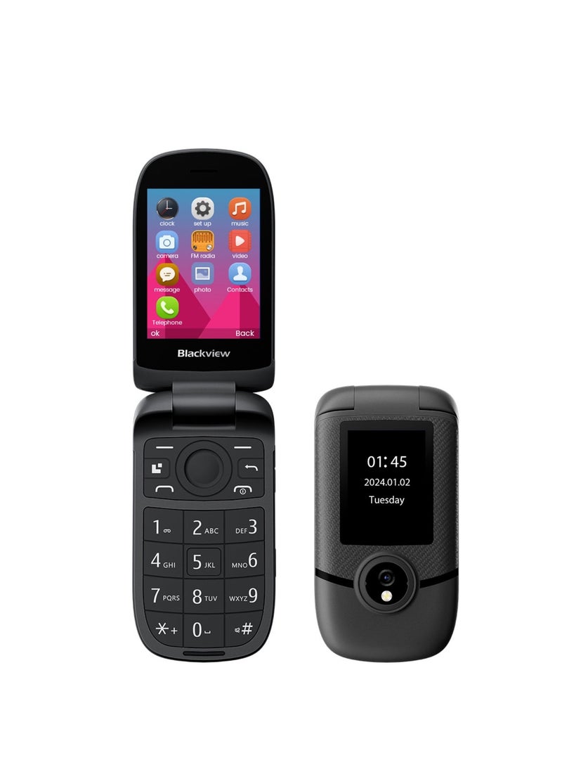 Blackview N2000 Flip 2.8 1500mAh Dual SIM 4G LTE Midnight Black - Image 5