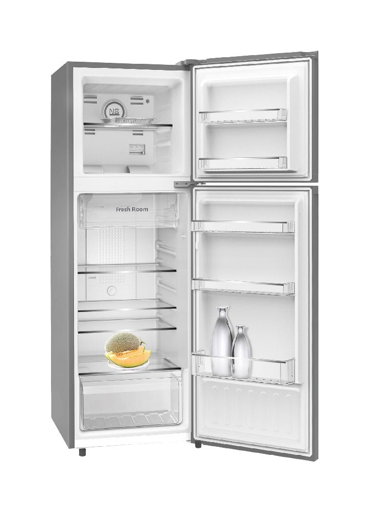 Sanford No Frost Refrigerator with Adjustable Legs, Easy Rolling Wheels, LED Light, High-Efficiency Compressor, Low Noise, Fast Cooling, Reversible Door, Inner LED Light, , CFC Free, 251L SF1724RF BS Silver - Image 2