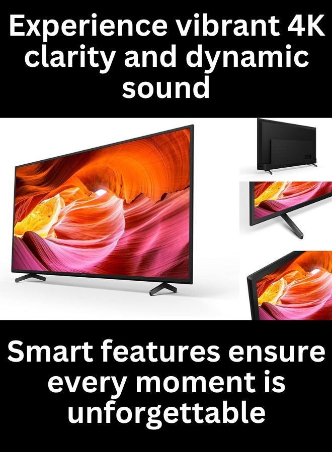 سوني 55-inch 4K UHD Smart TV with 3.5L Air Fryer Bundle | 4k Resolution | HDR, HDR10 | Dolby Atmos Audio | Healthy Cooking | Perfect for Family Movie Nights! KD-55X75K+Air-Fryer Black - Image 4