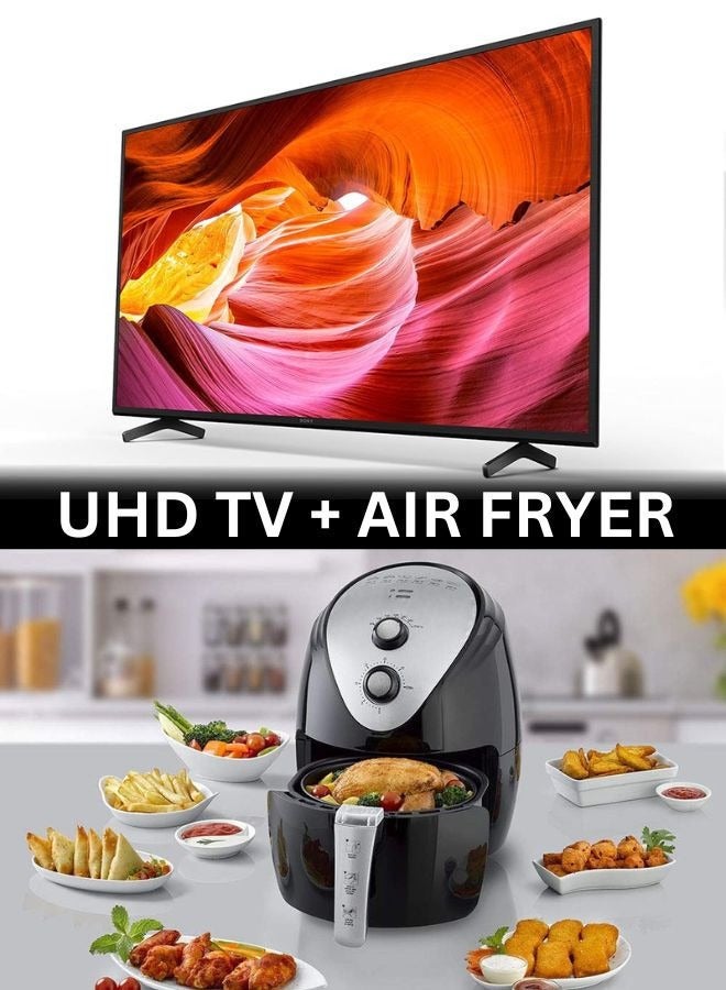 سوني 55-inch 4K UHD Smart TV with 3.5L Air Fryer Bundle | 4k Resolution | HDR, HDR10 | Dolby Atmos Audio | Healthy Cooking | Perfect for Family Movie Nights! KD-55X75K+Air-Fryer Black - Image 2