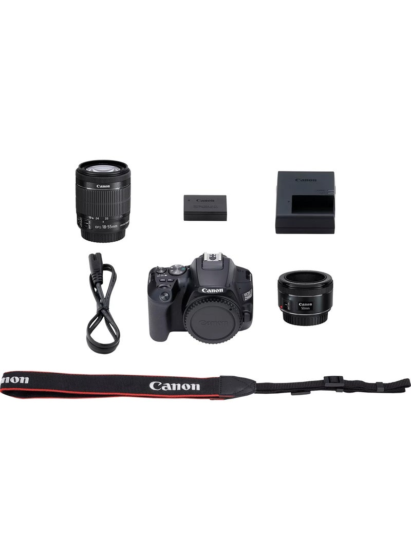 كانون - EOS 250D And EF-s 18-55mm f/4-5.6 IS STM Lens - Black - Image 1