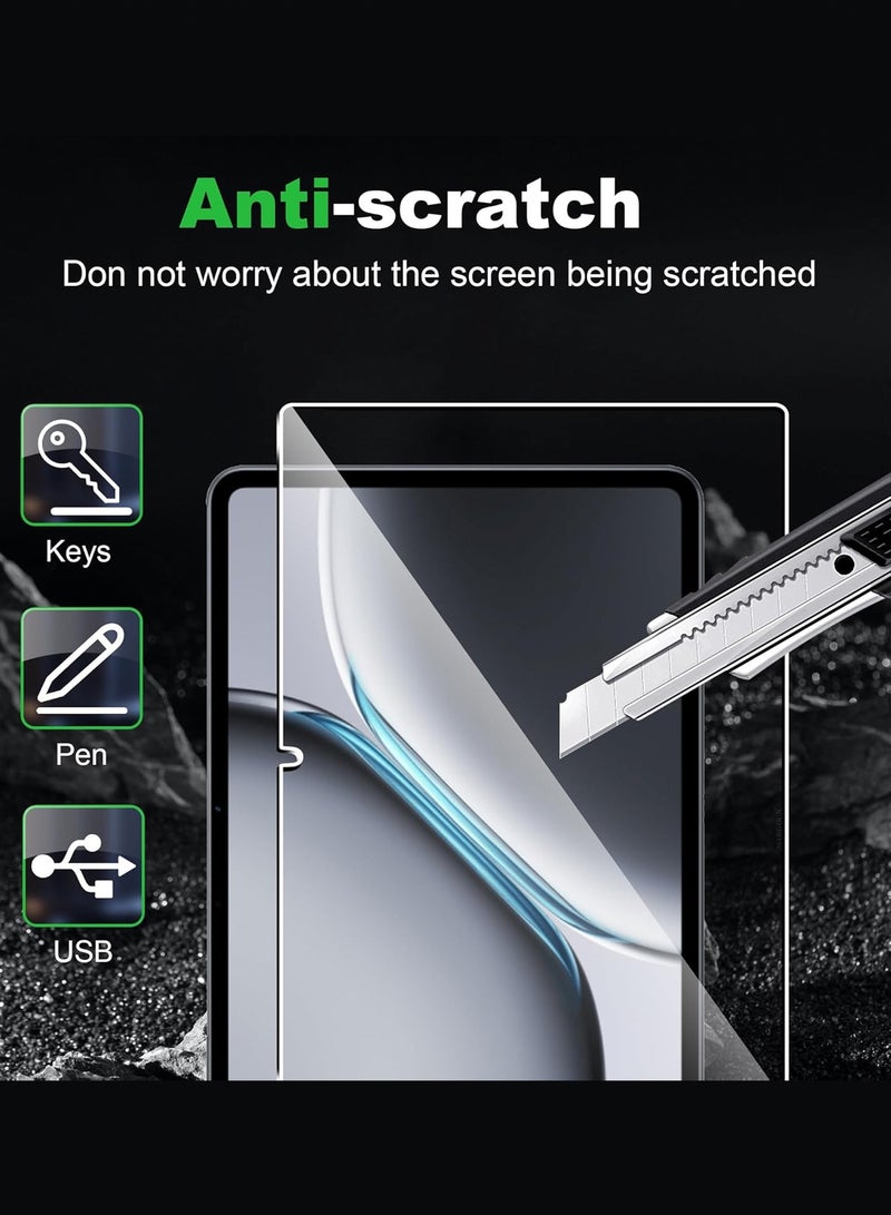 MARGOUN ( for Oneplus Pad 2 ) Tempered Glass Screen Protector Anti-Scratch Case Friendly HD Clear Protective Film Clear - Image 2