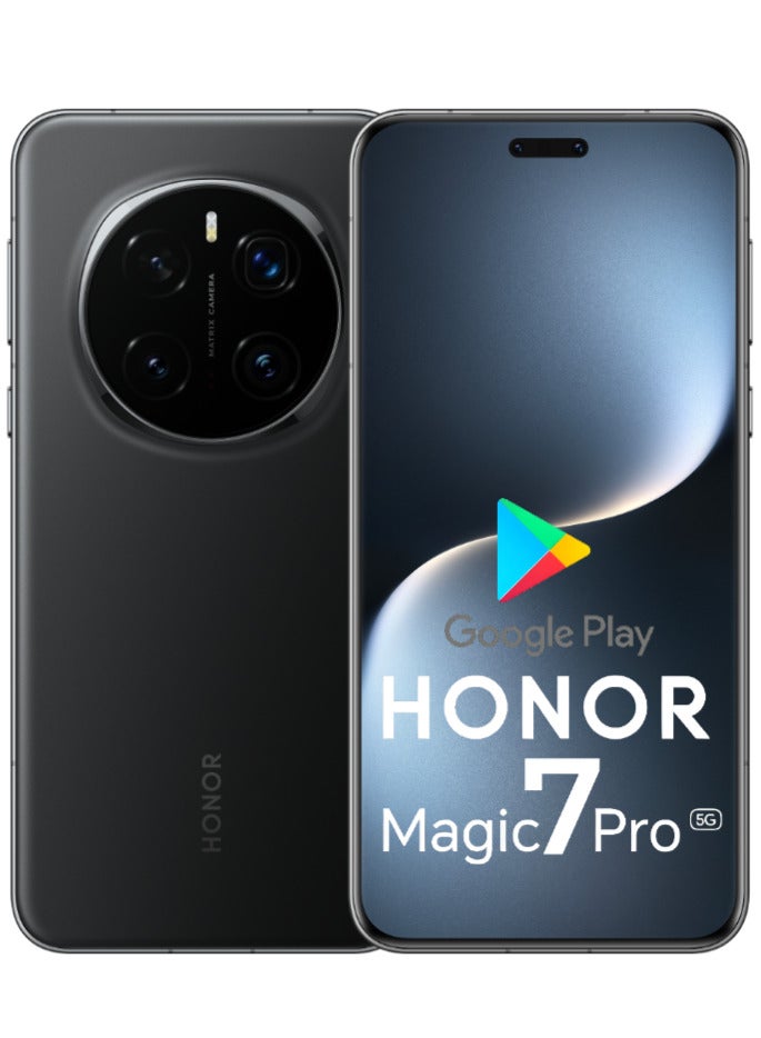 Honor - MAGIC 7 PRO 12GB - 256GB Snapdragon 8 Elite Oasis Eye Protection Screen 5850mAh Slim and Long Life OIS Ultra RAM 5G Straight Screen Dual SIM Black with Google play Chinese version - Image 1