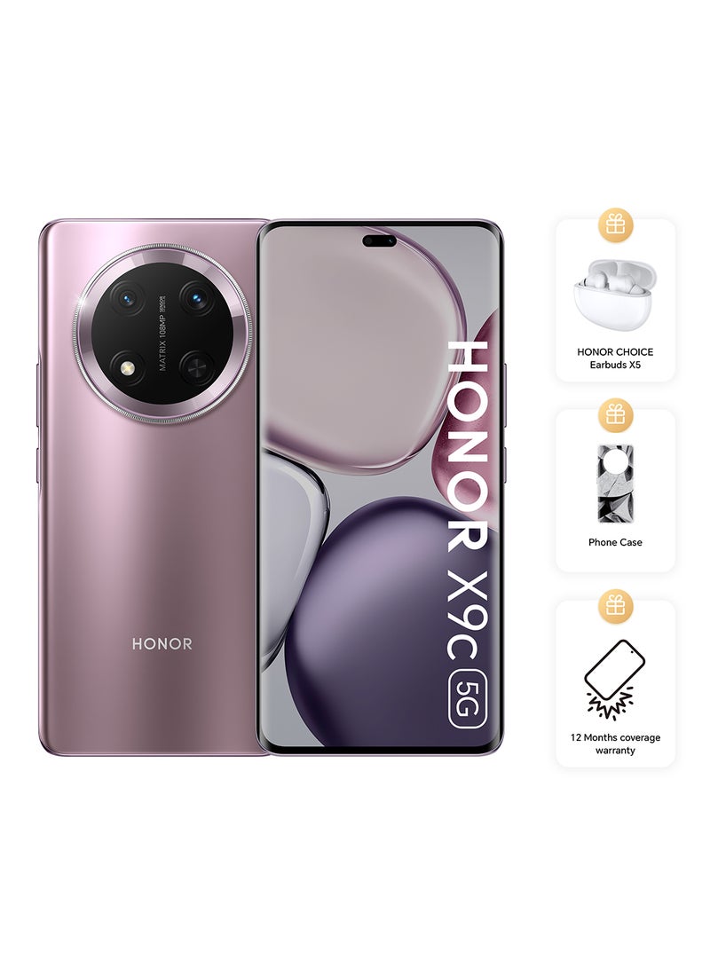 هونور X9c Dual SIM   Titanium Purple 12GB RAM 256GB 5G With Free Gifts - Middle East Version  - Image 1