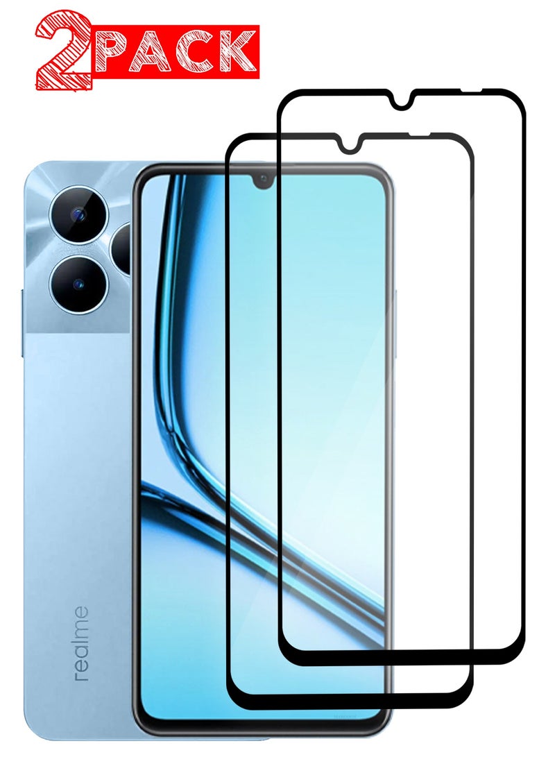 مارجون ( for Realme Note 50 ) 2Pack Tempered Glass Screen Protector Anti-Scratch Case Friendly HD Clear Protective Film Clear - Image 1