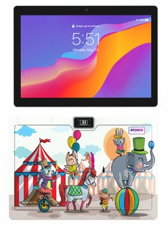 ATOUCH 10.1 Inch Android 12 Kids Tablet Dual SIM 8GB RAM 256GB ROM WiFi Dual Camera And Zoom App Supported with Convertible Eva Case Stand and Gamepad Early Education Tab (Blue)  - Image 5