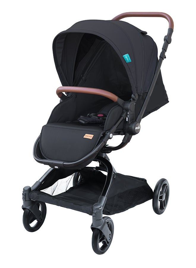 مون عربة أطفال ريتش المتقدمة مع مقبض دوار 360° - أسود - Image 1
