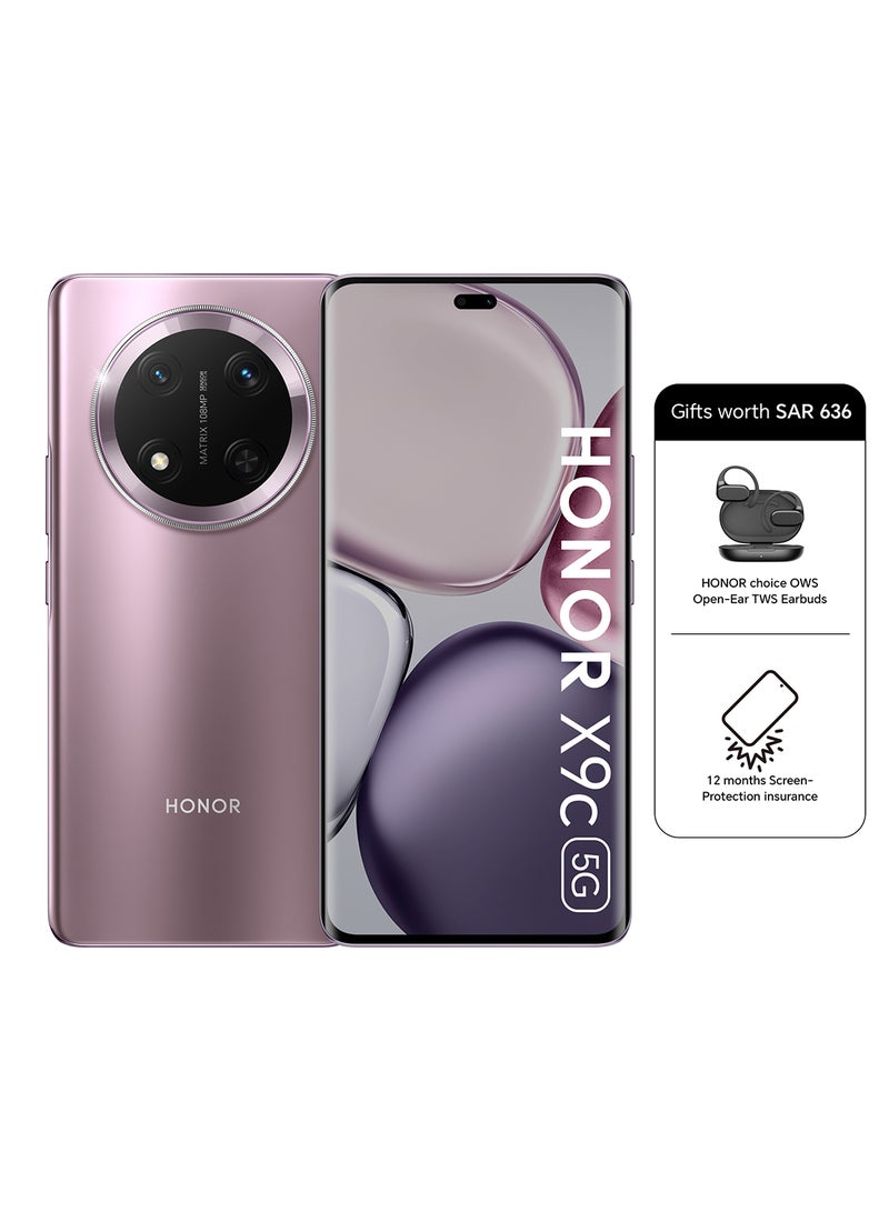 هونور X9c Dual SIM   Titanium Purple 12GB RAM 256GB  5G With Free Gift - Middle East Version  - Image 1