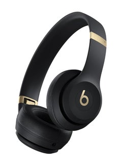beats Solo 4 On-Ear Wireless Headphones / Comfortable and Durable / Ultra Light / USB-C or 3.5 mm Audio Cable - Black/Gold  - Image 1