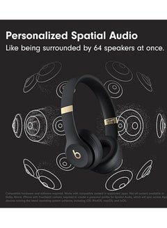 beats Solo 4 On-Ear Wireless Headphones / Comfortable and Durable / Ultra Light / USB-C or 3.5 mm Audio Cable - Black/Gold  - Image 5