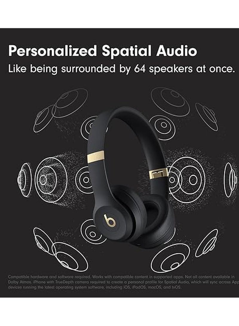 بيتس Solo 4 On-Ear Wireless Headphones / Comfortable and Durable / Ultra Light / USB-C or 3.5 mm Audio Cable - Black/Gold  - Image 5