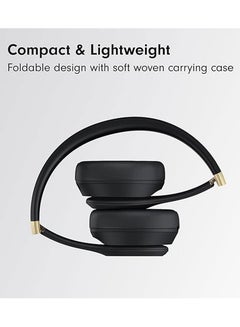beats Solo 4 On-Ear Wireless Headphones / Comfortable and Durable / Ultra Light / USB-C or 3.5 mm Audio Cable - Black/Gold  - Image 3