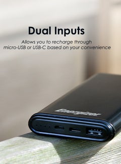 Energizer 10000 mAh Bundle of 2x Max 2.1A Rapid Charging Power Bank With Dual Outputs - Type-C And USB-A, Dual Inputs, Micro-USB And Type-C Black  - Image 5