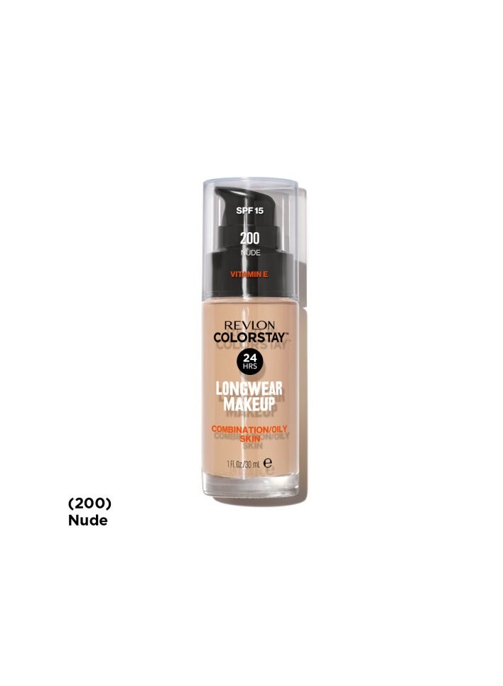 Revlon - ColorStay™ Longwear Makeup for Combination Oily Skin SPF 15 Nude 200 - Image 1