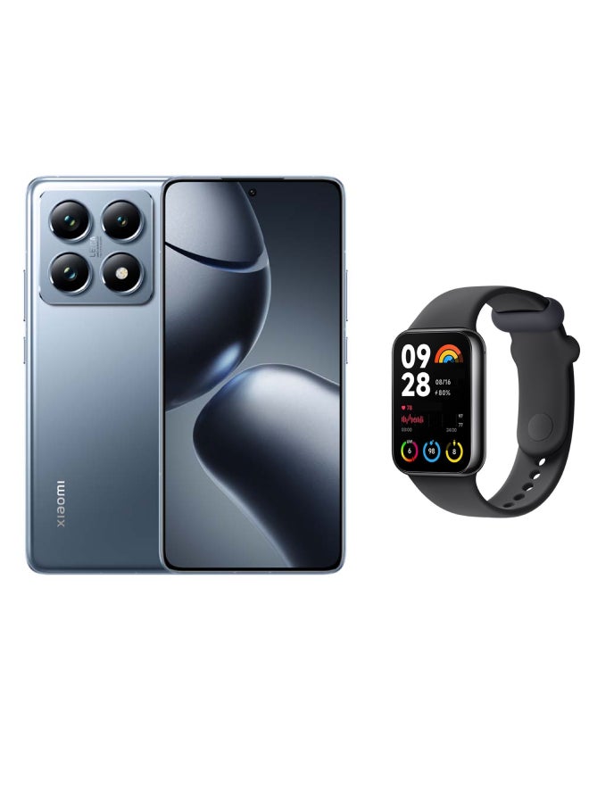 Xiaomi 14T Pro Dual SIM+eSIM Titan Blue 12GB RAM 512GB 5G - Global Version With Smart Band 8 Pro - Image 1