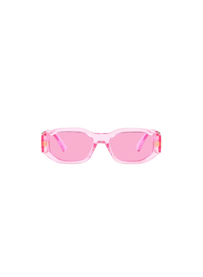 فيرزاتشي Unisex  Asymmetrical Shape Acetate Sunglasses 4429U - Lens Size: 48 Mm - Transparent Pink  - Image 2