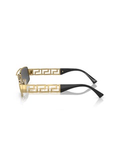 VERSACE Men's Rectangular Shape Metal Sunglasses 2257 - Lens Size: 60 Mm - Gold  - Image 3