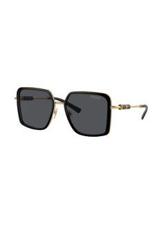 فيرزاتشي Women's Square Shape Metal Sunglasses 2261 - Lens Size: 56 Mm - Black  - Image 1