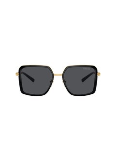 فيرزاتشي Women's Square Shape Metal Sunglasses 2261 - Lens Size: 56 Mm - Black  - Image 2