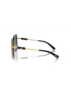 فيرزاتشي Women's Square Shape Metal Sunglasses 2261 - Lens Size: 56 Mm - Black  - Image 3