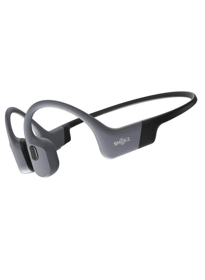 OpenSwim Pro Bone Conduction Sports Headphones, IP68 Waterproof Open-Ear Wireless Earphones with Bluetooth 5.4, 32GB of MP3 Storage, Noise Canceling Mics, 9h Playtime for Running, Swimming Grey