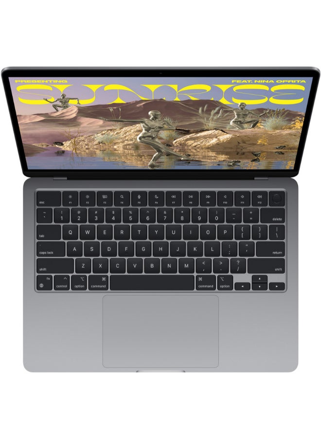 Apple MacBook Air MC7U4 13.6-Inch Display : Apple M2 chip with 8-core CPU and 8-core GPU, 16GB RAM/256GB SSD(International Version) English Space Grey - Image 2