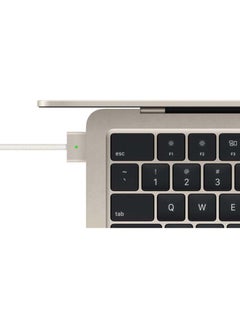 أبل New 2024 MacBook Air MC8J4 13-inch Display, Apple M3 Chip 8-Core CPU 8-Core GPU Processor/16GB RAM/256GB SSD/Intel UHD Graphics English/Arabic Starlight  - Image 4